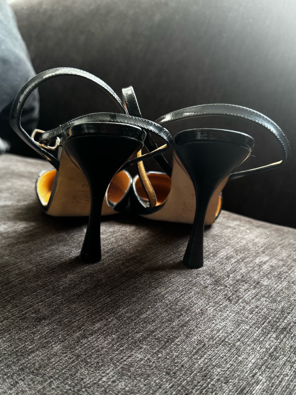 Loewe Black Patent Leather Anke Strap Pumps - Picture 6 of 6